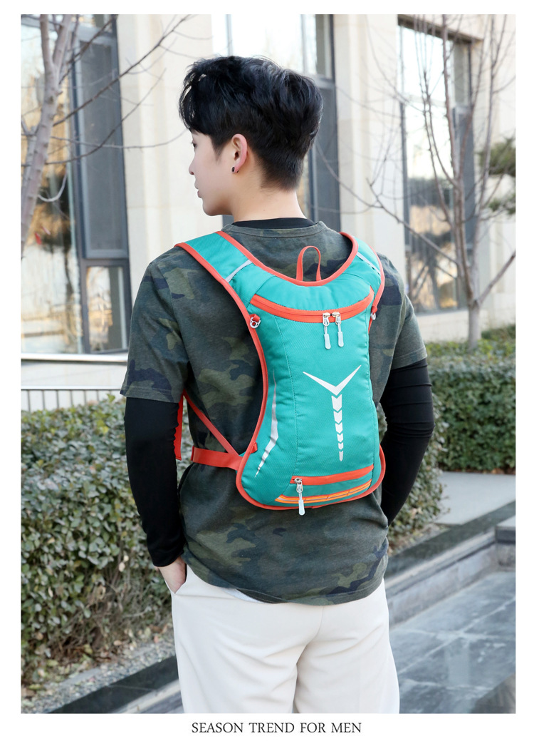 New outdoor colorful cycling bag, Korean-style simple sports mountaineering and off-road fitness water bag, water-resistant backpack pic 16