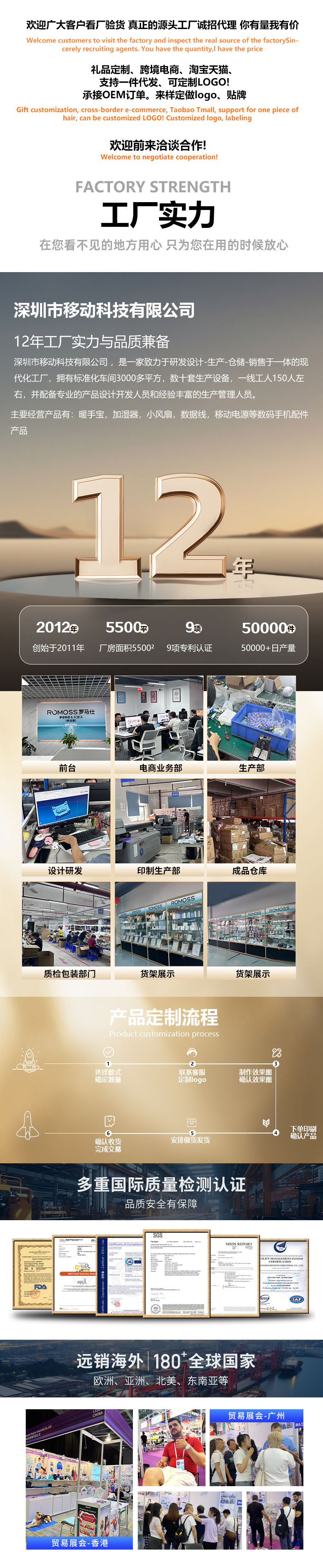 挂脖小风扇可定制logo卡通迷你手持usb充电便携式学生电风扇跨境详情2