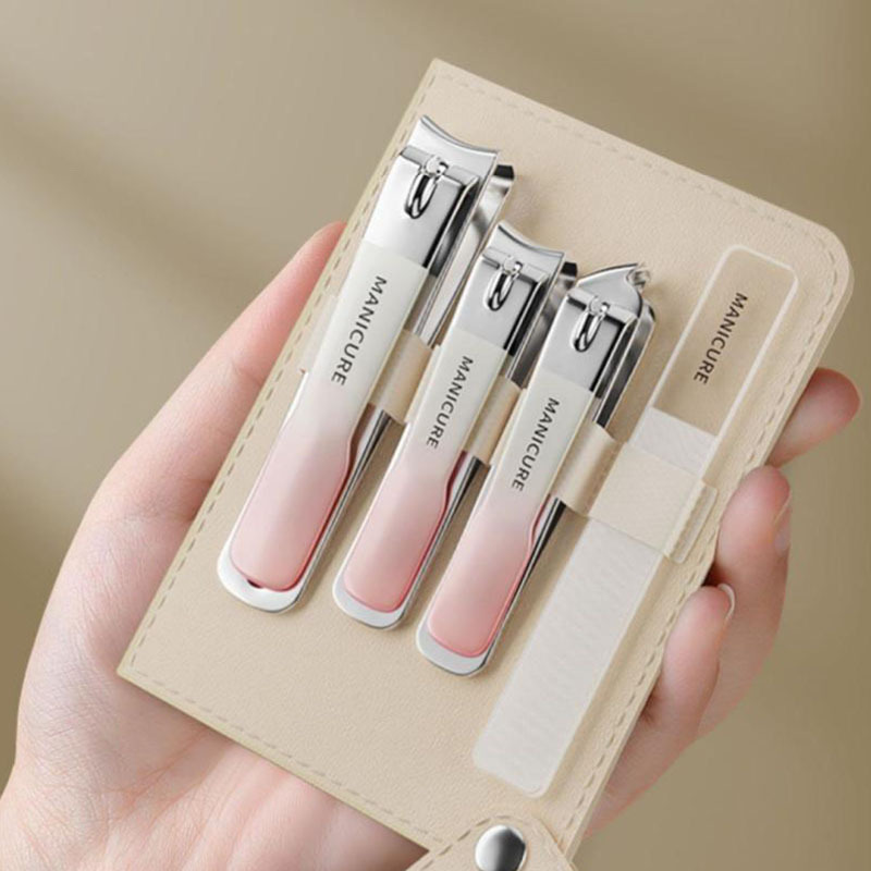 Nail clipper set, portable carbon steel nail trimming and manicure tools, nail clippers, household bevel nail grinding tools pic 1