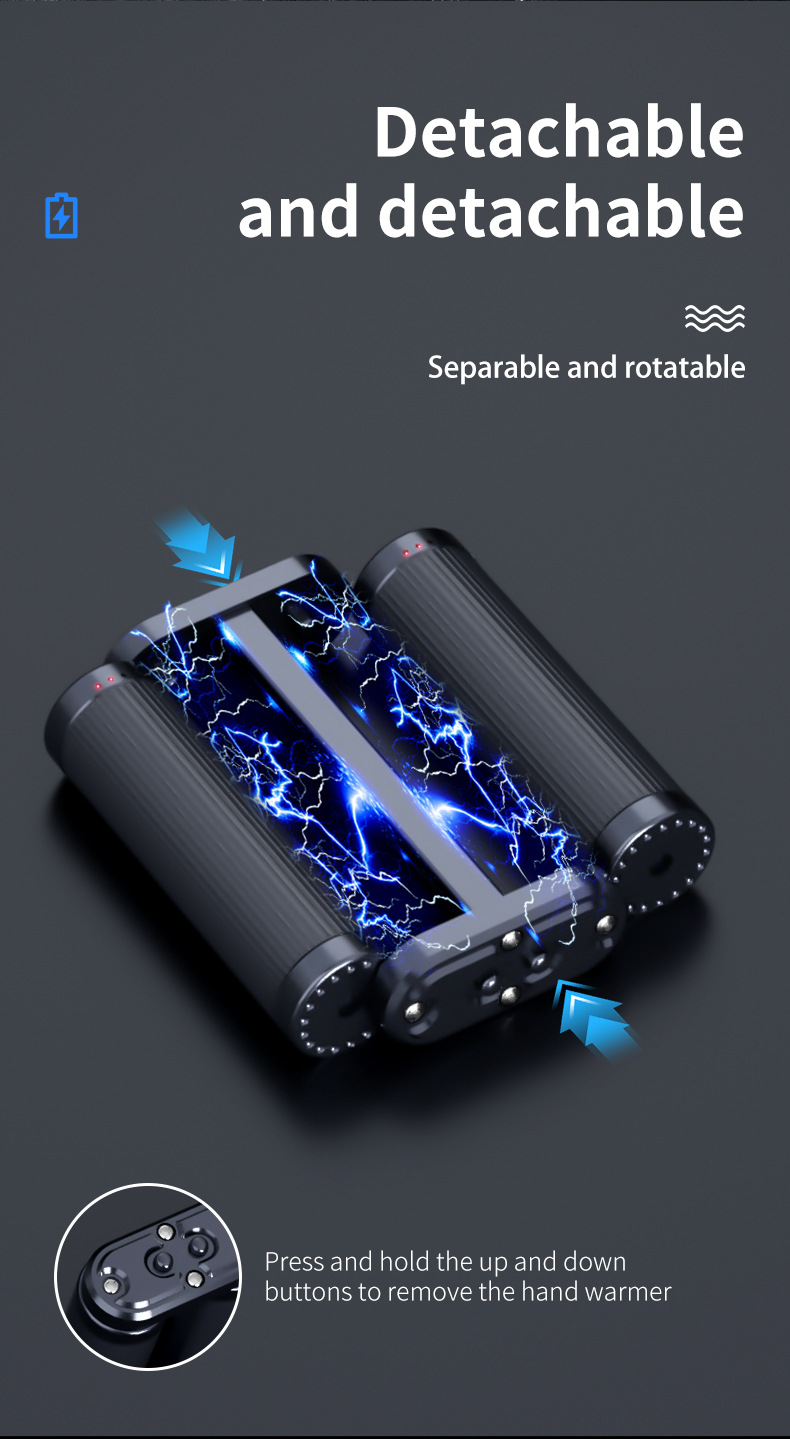 外贸工厂直供磁吸暖手宝二合一USB分体式暖脚宝恒温便携式充电款详情4