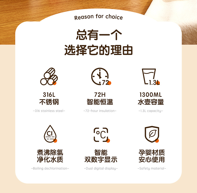 志高恒温热水壶烧水婴儿冲奶家用智能保温调奶器一体温奶暖奶详情4