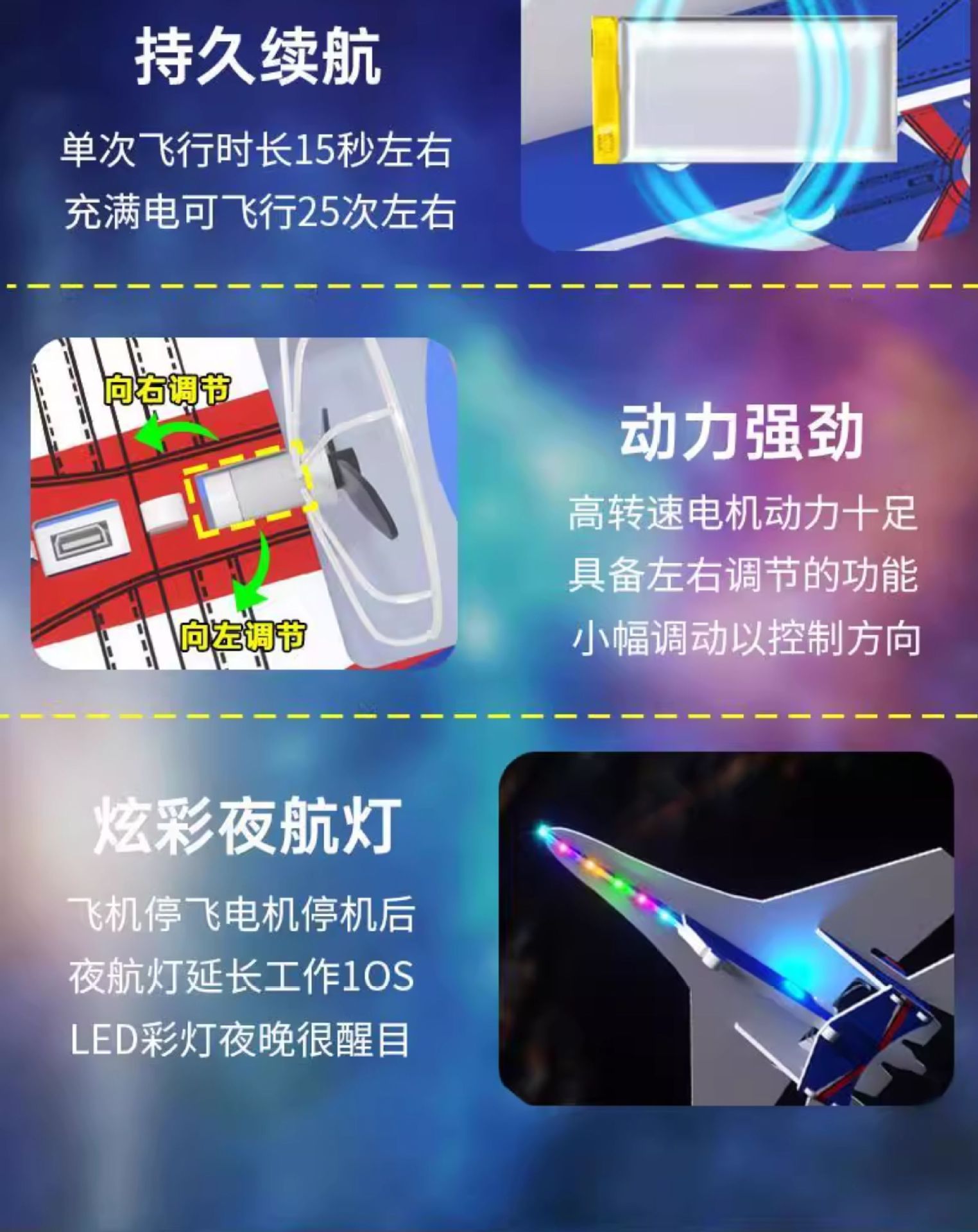 厂家直销苏27泡沫充电飞机儿童回旋手抛战斗模型夜市批发航空玩具详情6