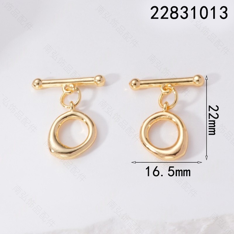 Pearl necklace clasp, 18k gold inlaid with zirconium irregular OT clasp, diy bracelet necklace ending chain clasp accessory pic 4