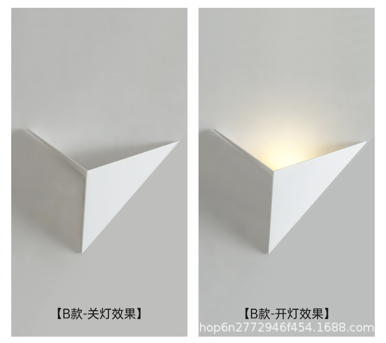 极简几何壁灯卧室床头小夜灯艺术客厅背景墙灯走廊过道壁灯详情8