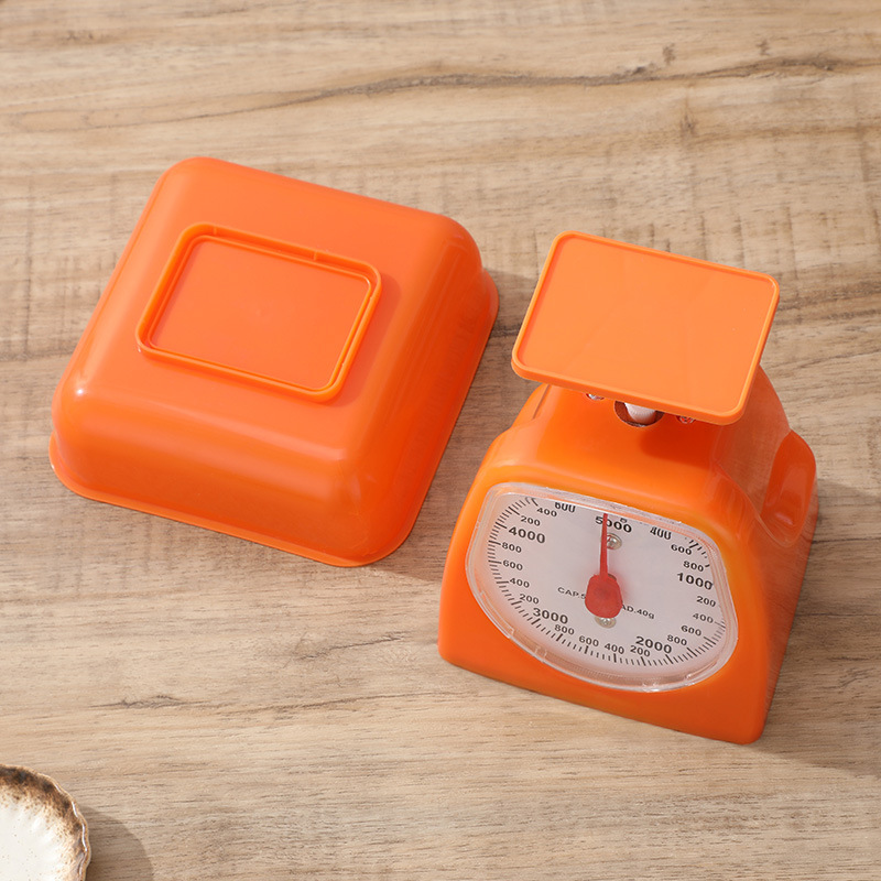 Mechanical small square kitchen spring food scale, household scale, plastic dial scale, fruit tray scale, household pointer spring scale pic 6