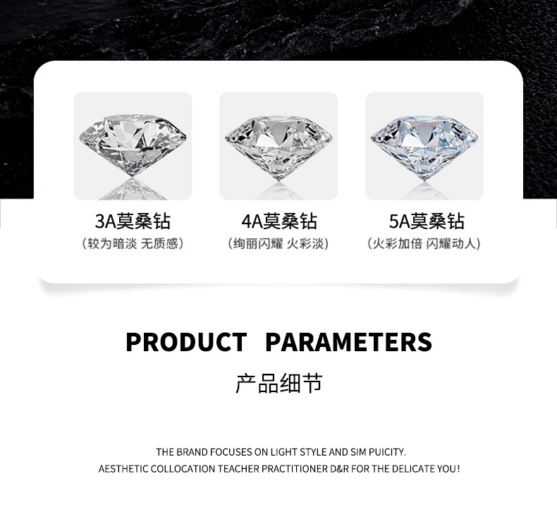 Zhuoheng Select s925 all-silver Moissanite diamond, an imported Moissanite open-mouth ring from the United States, a popular diamond ring live-streamed on Douyin and Kuaishou pic 10