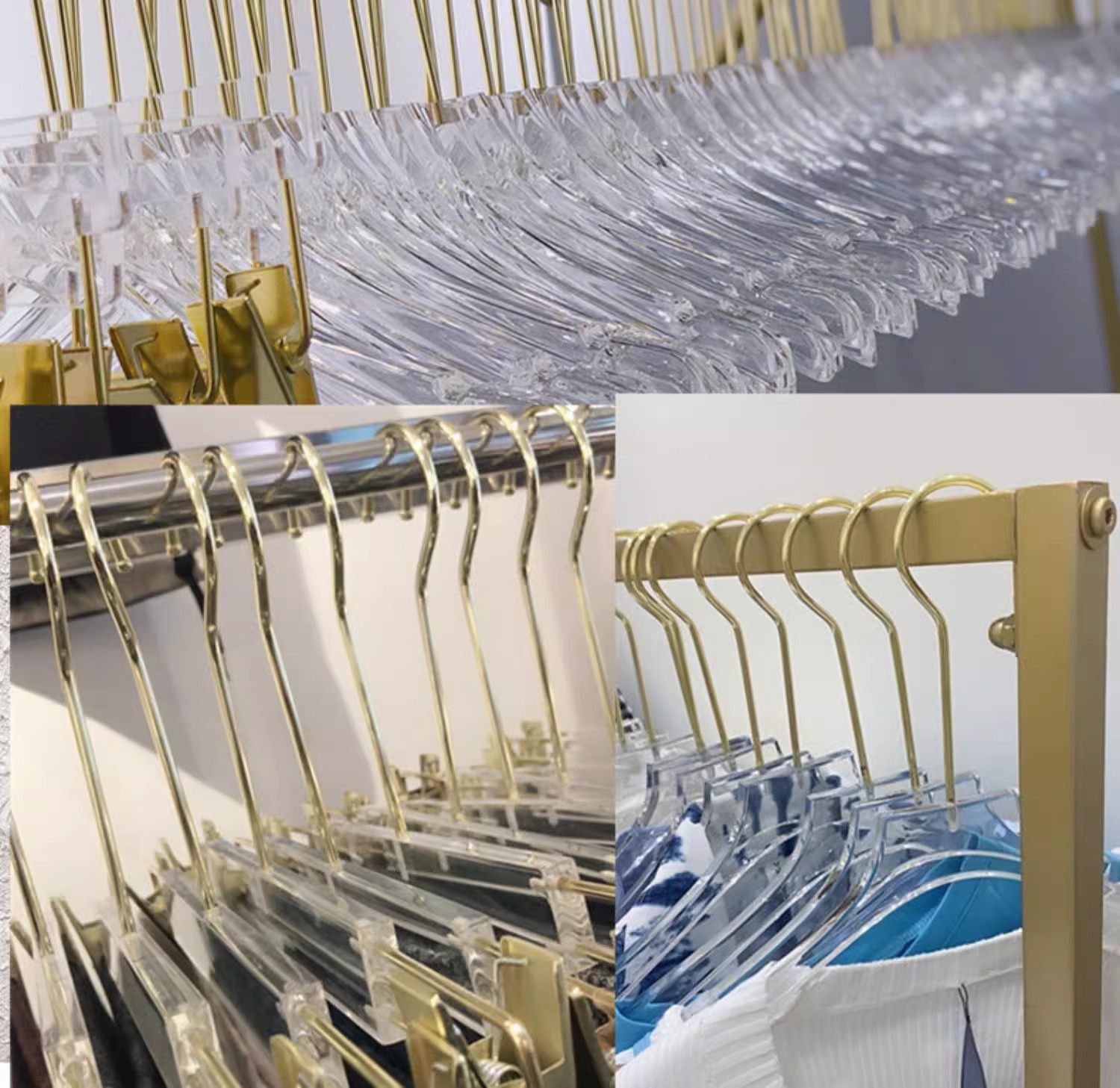 防滑亚克力水晶塑料透明男女儿童装衣挂批发详情5