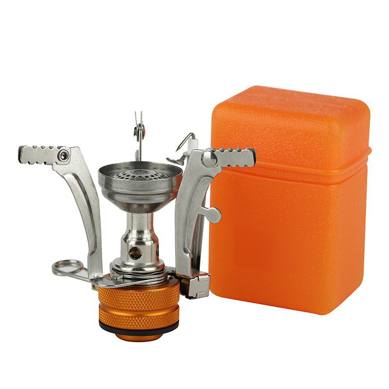 Portable folding mini outdoor gas stove, camping cookware, windproof and quick-heating camping burner, one-piece mini burner pic 14