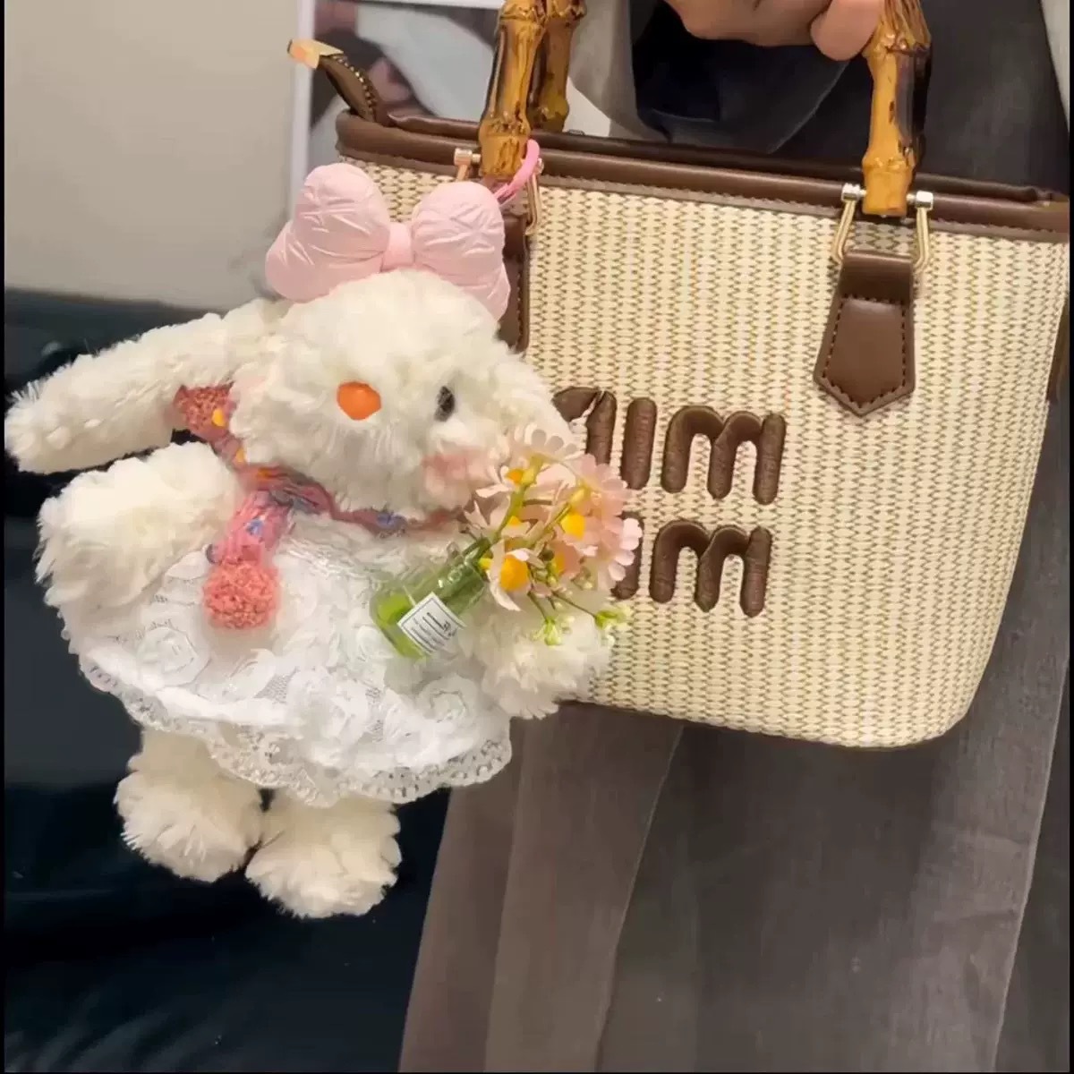 垂耳兔毛绒玩具钥匙扣挂件兔子情侣书包小挂饰生日礼物娃娃机公仔详情16