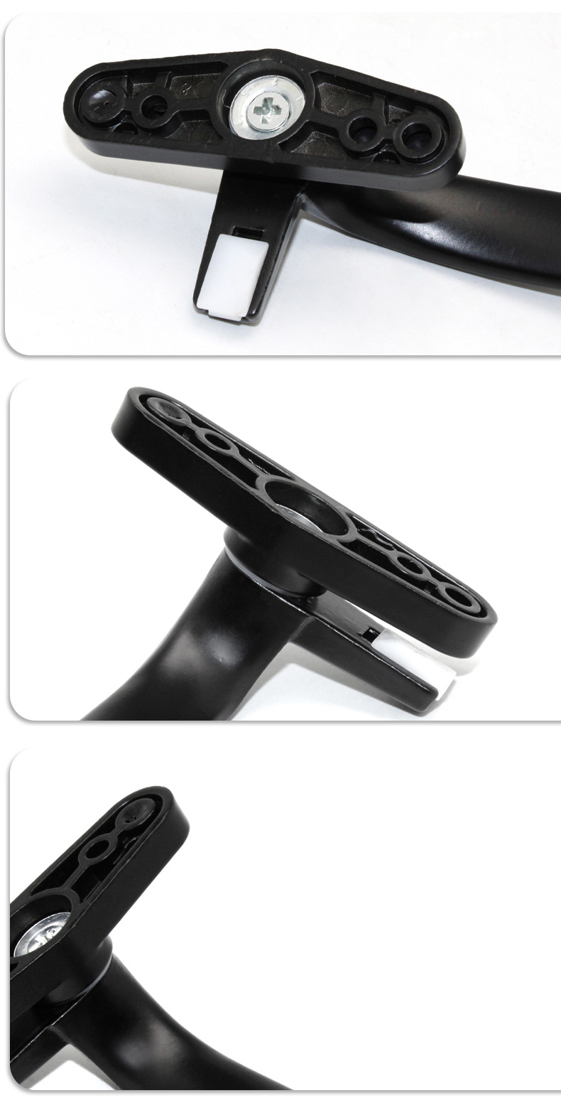 Wholesale aluminum alloy door and window handles, small seven-shaped flat foot handles, outward-opening door and window handles, 50-type inner and outer handles pic 28