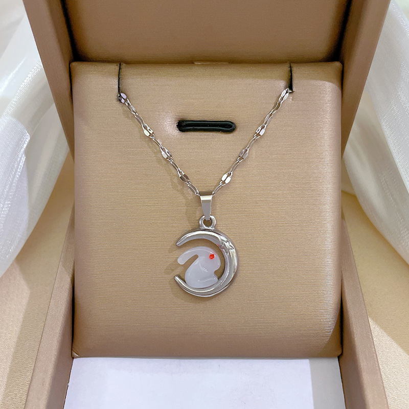 【通体钛钢】几何动物气质个性极简风炉内真金项链女ins锁骨链详情7