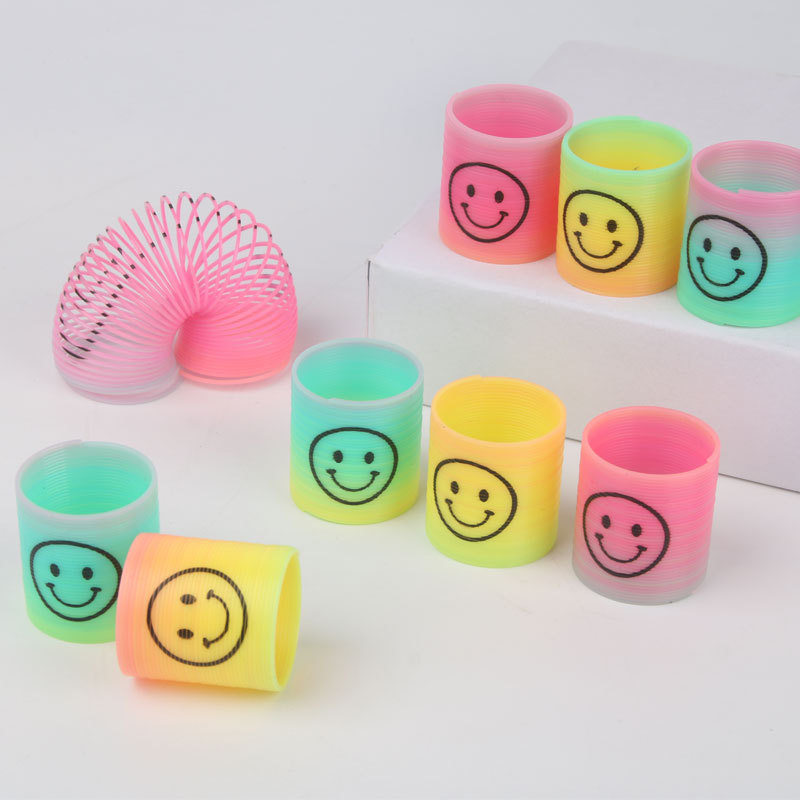 迷你笑脸彩虹圈80后怀旧弹力圈地摊奖品伸缩魔术圈幼儿园玩具批发详情4