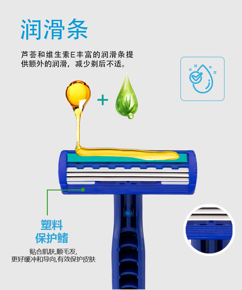 Disposable razor PearlMax double-layer hair remover for men, old-fashioned hotel hair remover, manual razor pic 9