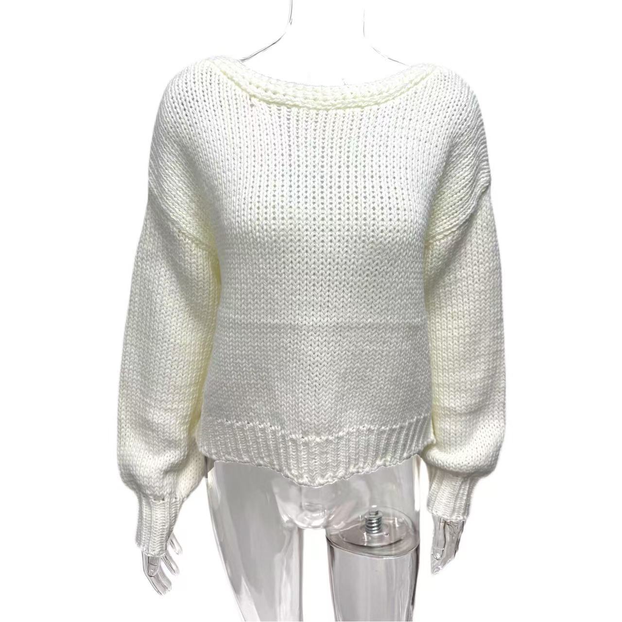 Cross-border Europe and America 2025 new style personalized short, thick-knit, bow tie tie cardigan sweater for both sides to wear pic 2