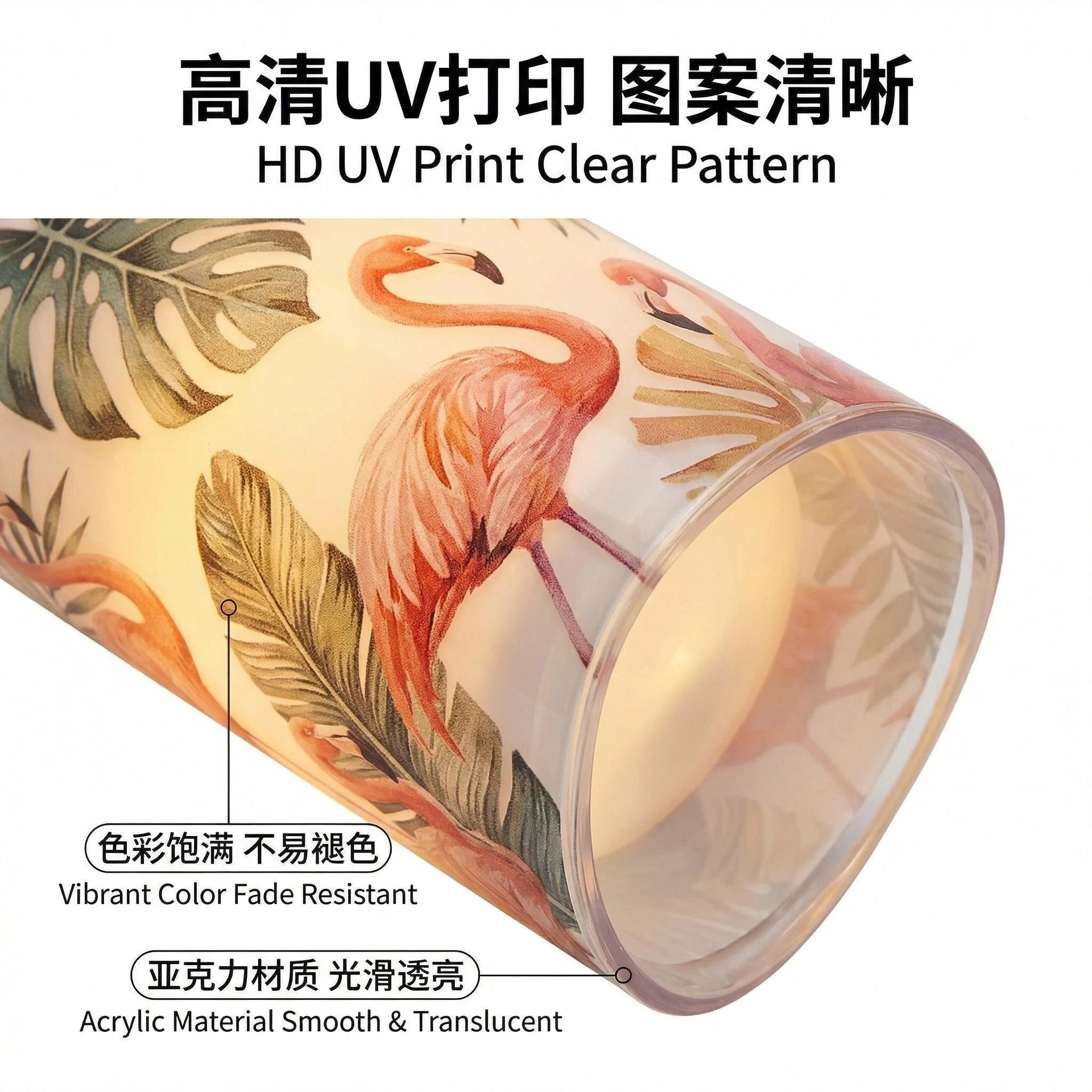 Uv-printed new crane replaceable pattern luminous decorative candle 7.5 electronic candle factory direct sales pic 4