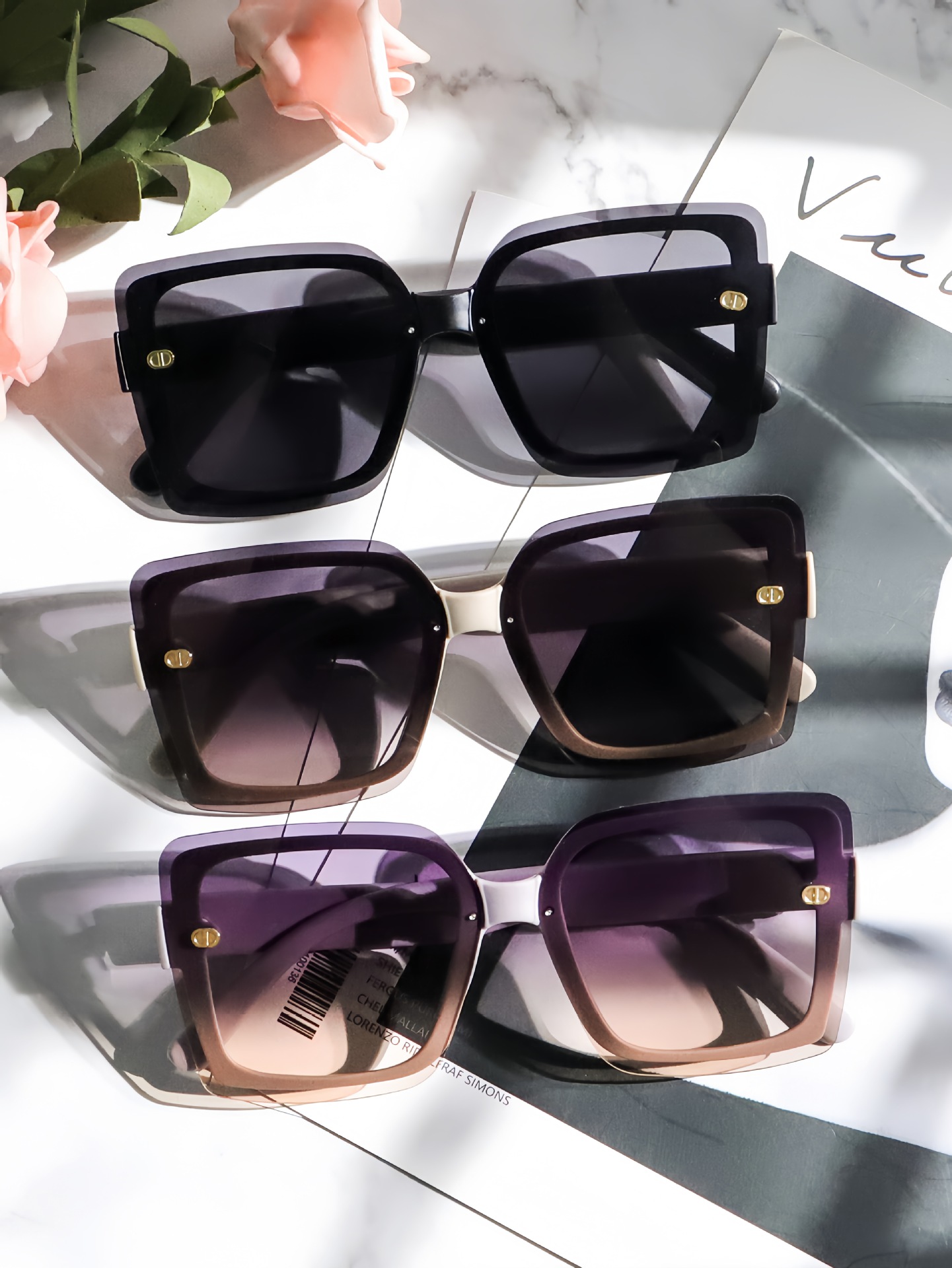 跨境墨镜女夏防紫外线太阳眼镜男士2024潮流新款时尚圆脸网红眼镜详情15