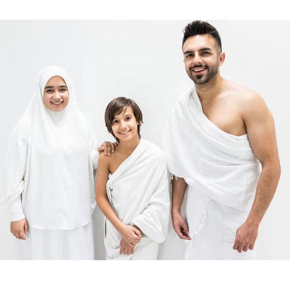 跨境隆利外贸沙特回民朝拜巾ihram hajjtowe现货供应厂家直销详情2
