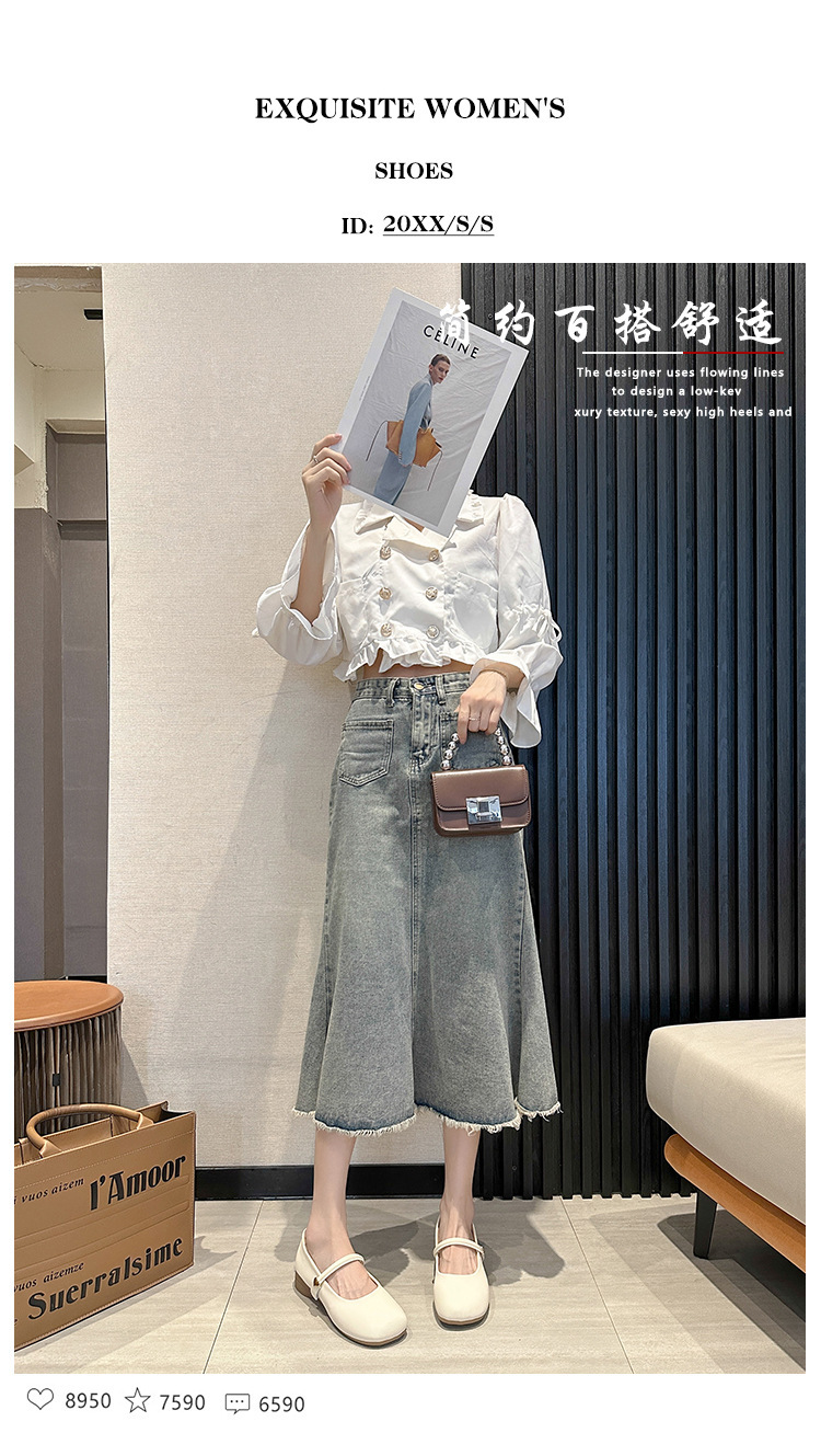 温柔玛丽珍鞋女2024年新款春季圆头低跟晚晚鞋法式配裙子单小皮鞋详情5