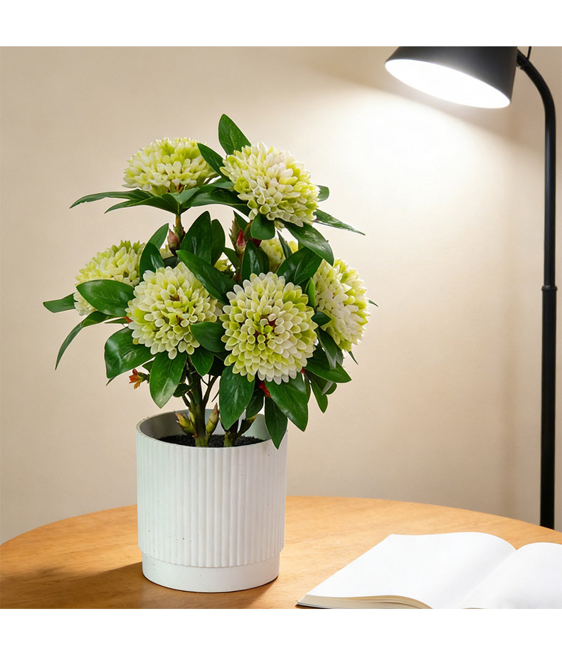 Artificial flower potted plants, green Kona, camellia, artificial flowers, osmanthus leaves, hydrangea, dining room, living room, table decoration, plant ornaments pic 4