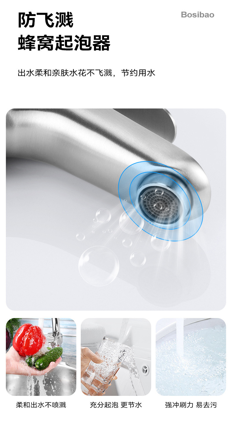 304 stainless steel washbasin faucet, Xiaoman Yao cold and hot household bathroom washbasin, washbasin, single cold faucet pic 13
