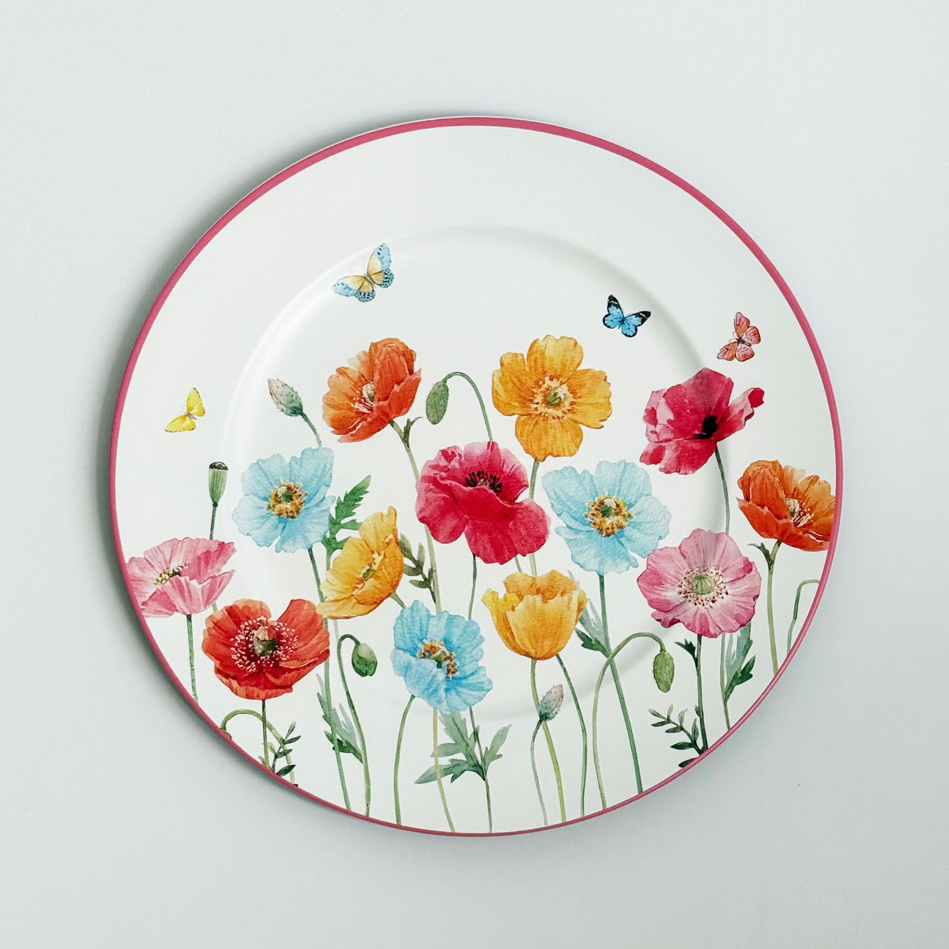 跨镜外贸chargerplates花园花朵系列装饰盘婚礼酒店晚宴派对使用详情16