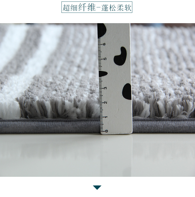 新款地垫加厚高毛绒浴室防滑垫子卫生间进门吸水脚垫地毯一件代发详情5