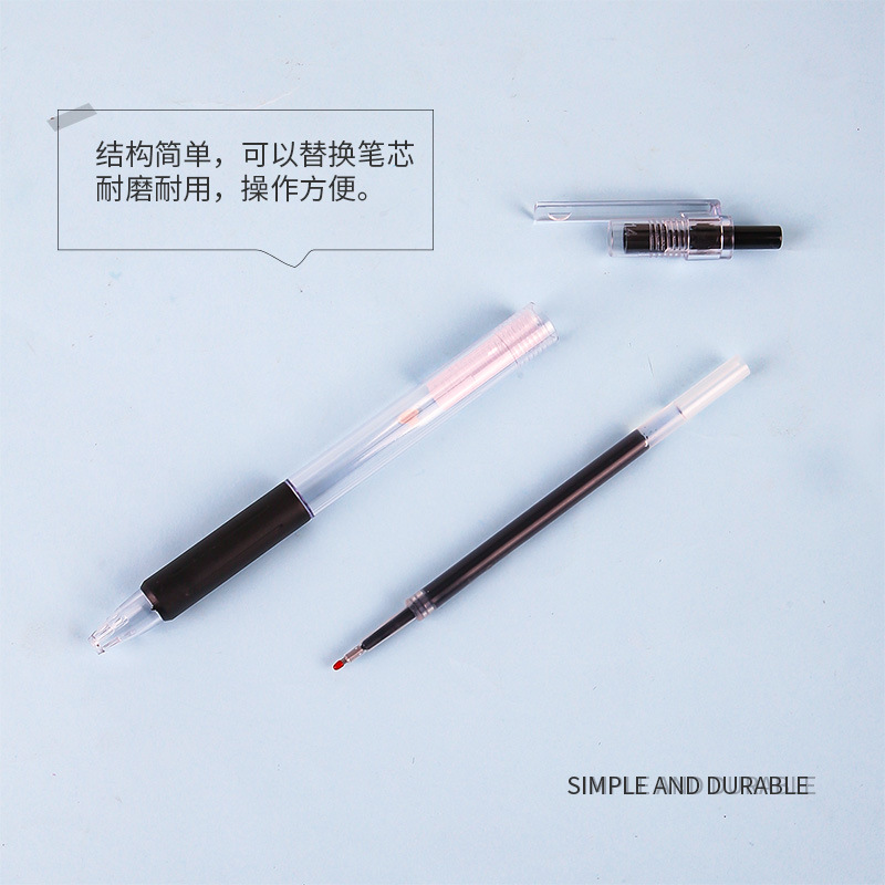 炜搏按动中性笔批发学生考试用笔黑色水性笔开会办公商务笔文具详情8