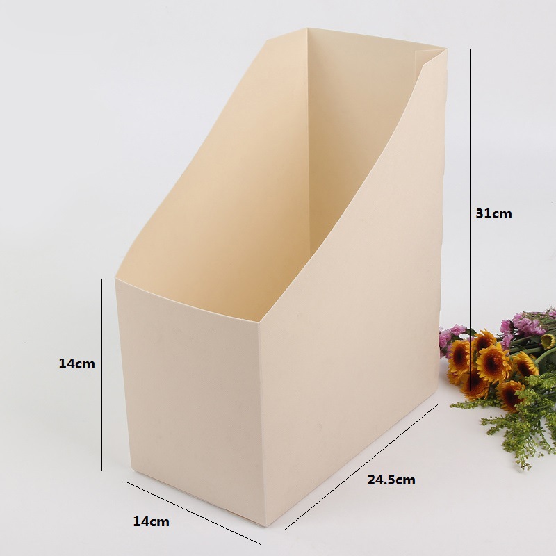 File storage box, plastic imitation leather desktop file storage box, PP folder, stationery and book storage box, storage box pic 4