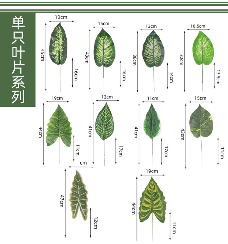亚马逊仿真叶子绿化工程植物墙酒店家居装饰软装多肉仙人掌园艺绿植布景详情3