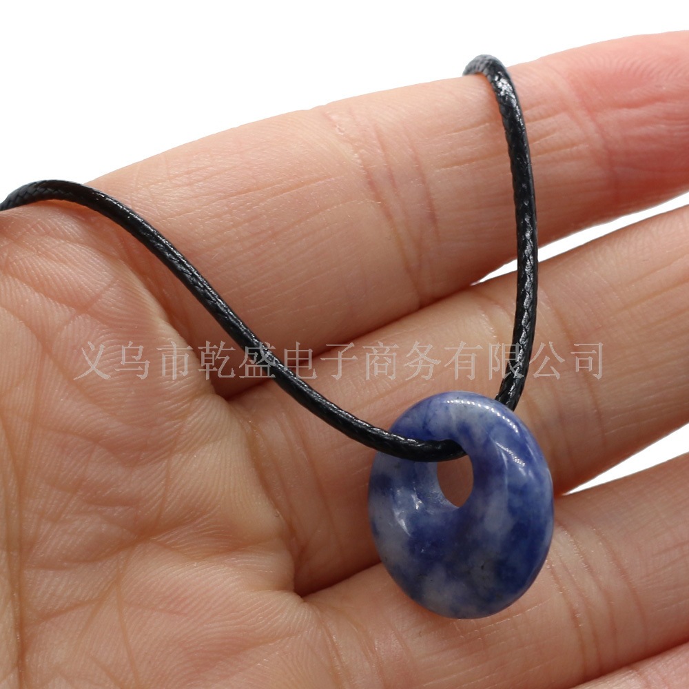 Exquisite natural stone semi-precious stone beads, large-hole beads, DIY jewelry accessories, handcrafted necklaces, wholesale pic 12