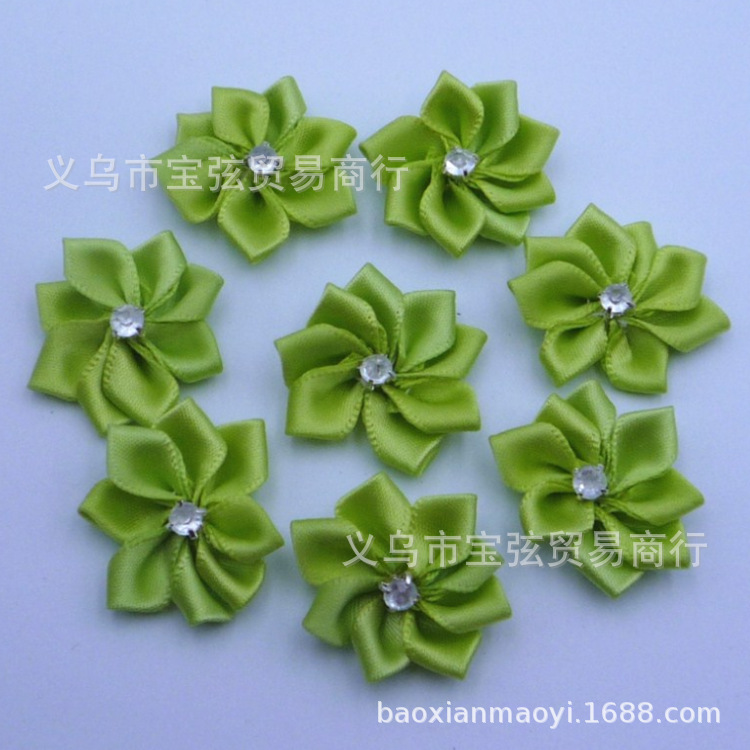 3CM DIY headwear with diamond-encrusted rose flowers, handcrafted fabric with diamond-encrusted 9-cornered small flowers, clothing accessories, ornaments and accessories pic 8