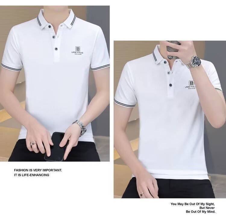 短袖男士T恤Polo打底衫新款夏季男装翻领休闲衬衫T恤男式上衣批发详情10