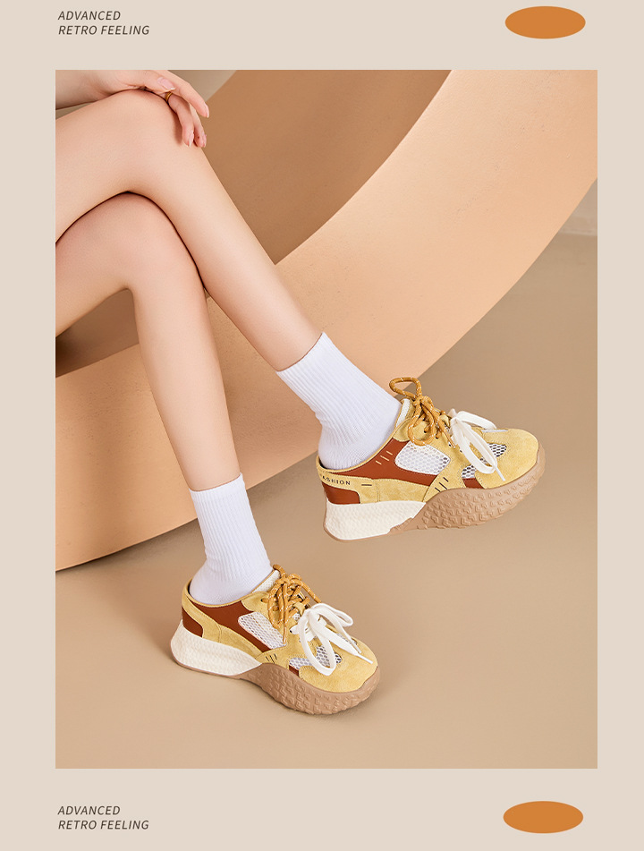 The 2025 new summer thick-soled dad shoes with breathable mesh and height-increasing design can be worn on one foot. The Forrest Gump shoes are versatile for women pic 13