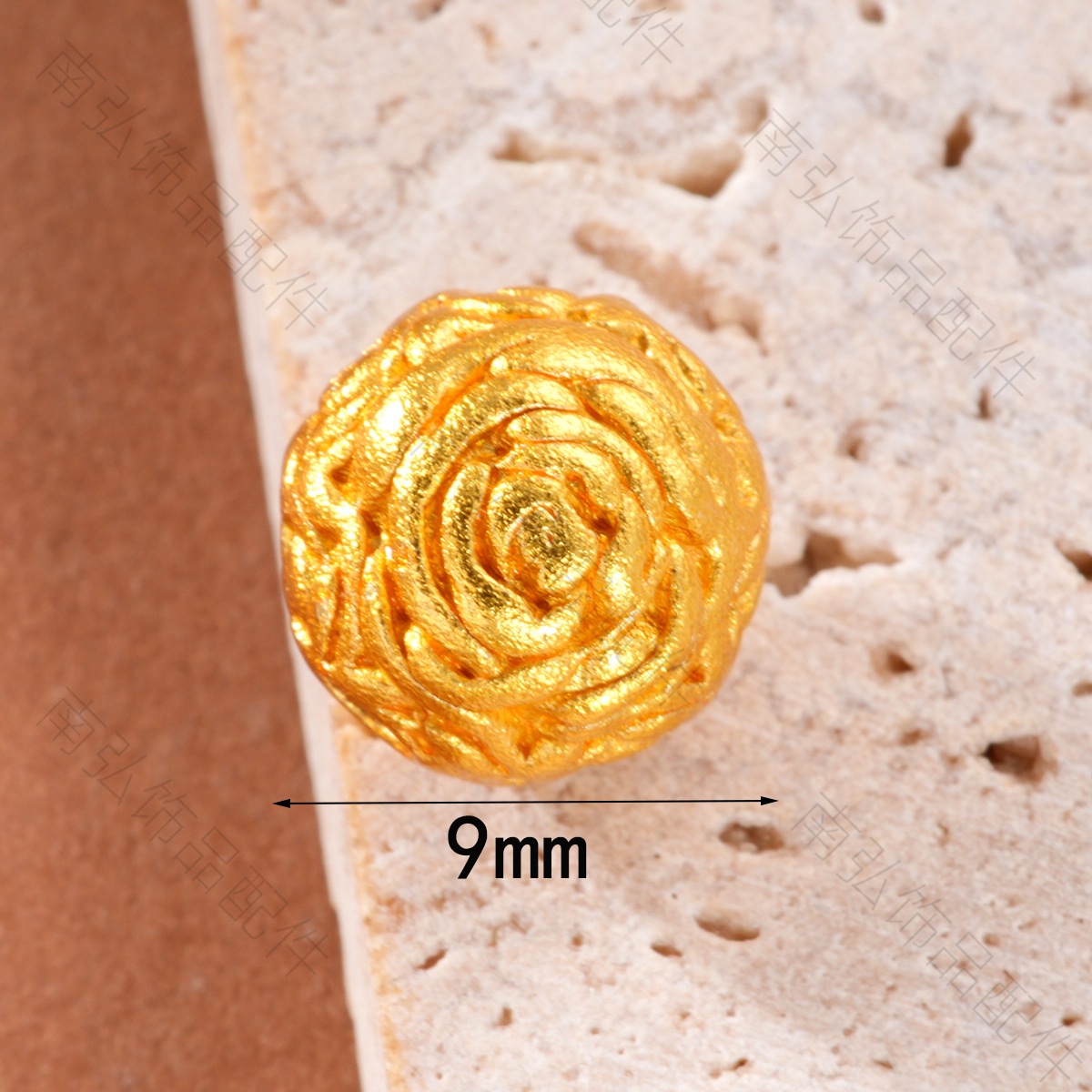 Ancient-style Vietnamese sand gold color-preserving rose large spacer beads high-end DIY bracelet necklace jewelry accessories pic 21