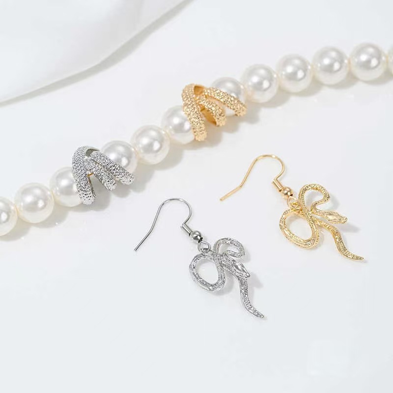 强保色18K包金生肖蛇隔珠多圈蛇形串珠吊坠diy水晶珍珠首饰品配件详情2