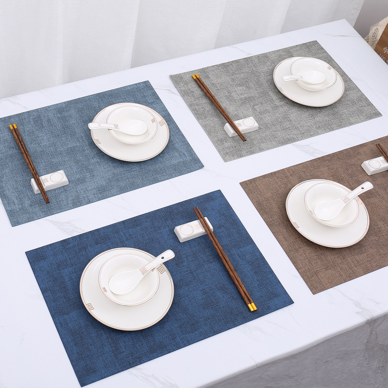 国潮餐垫可水洗桌布茶杯布纹餐桌垫子防烫隔热垫高级感西餐垫杯垫定制详情3