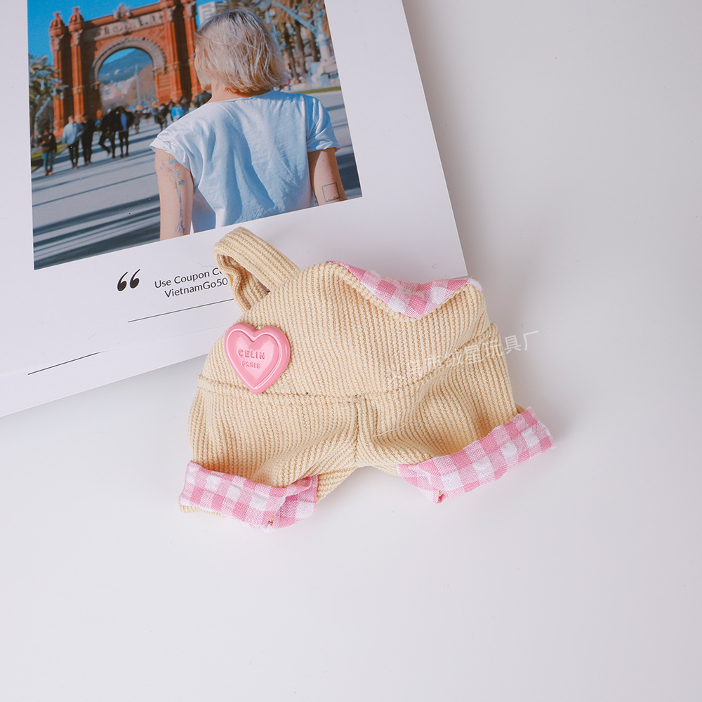 现货娃衣一二三代盲盒labub衣服蒙奇奇凯蒂猫咪娃娃衣卡通背带裤详情17