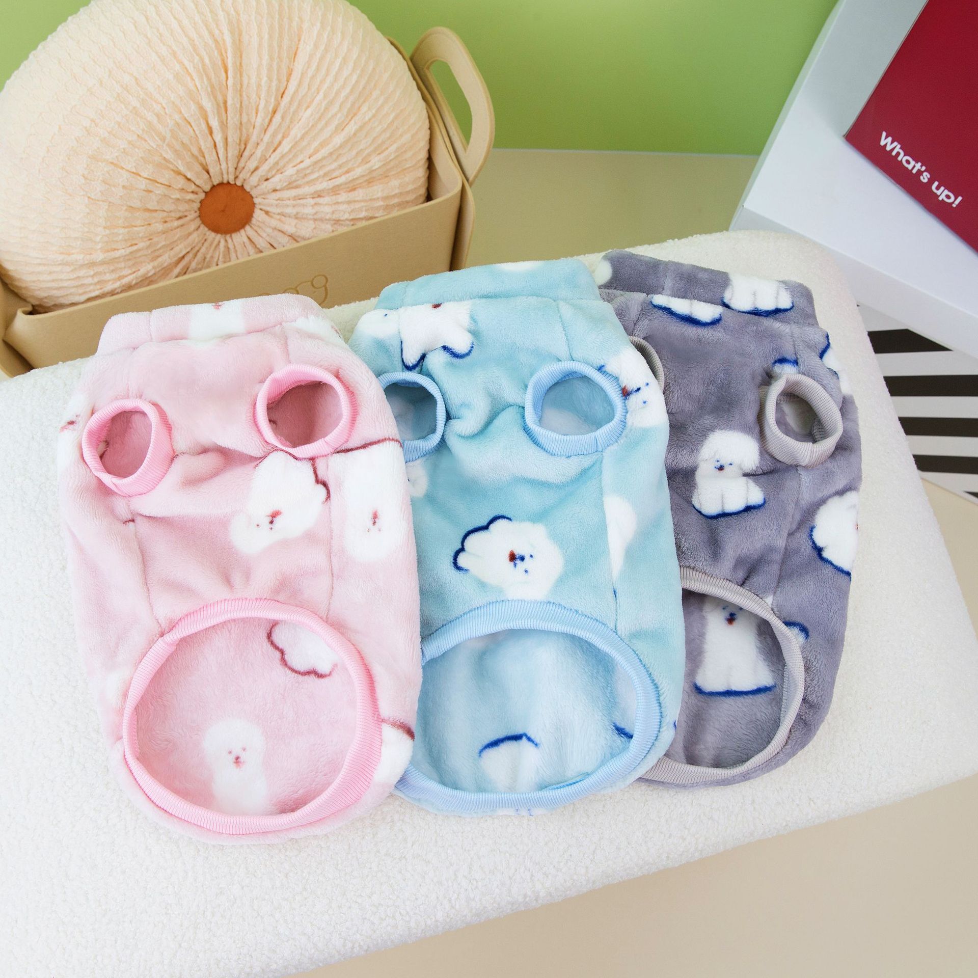 宠物衣服秋冬新款柯基腊肠绒衣中大型犬狗狗法兰绒面料两脚衣现货详情3