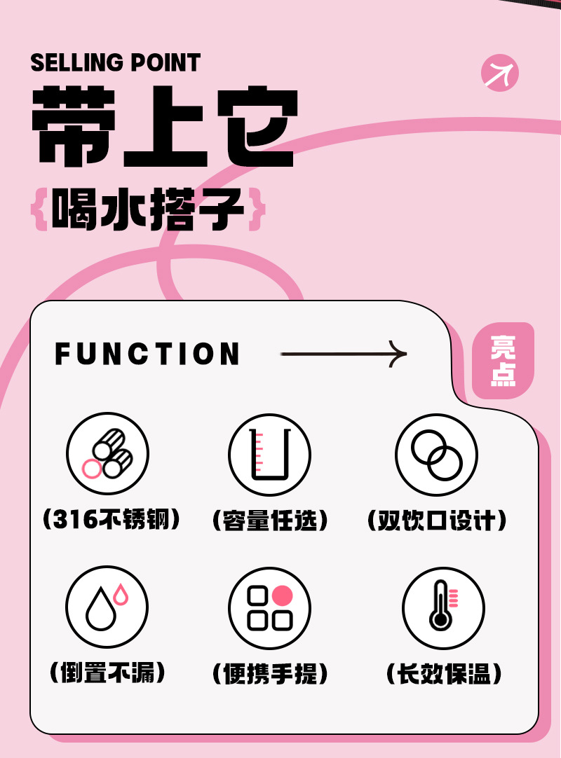 跨境新款热销保温保冷316不锈钢汽车杯防漏简约便携双饮提手水杯详情6