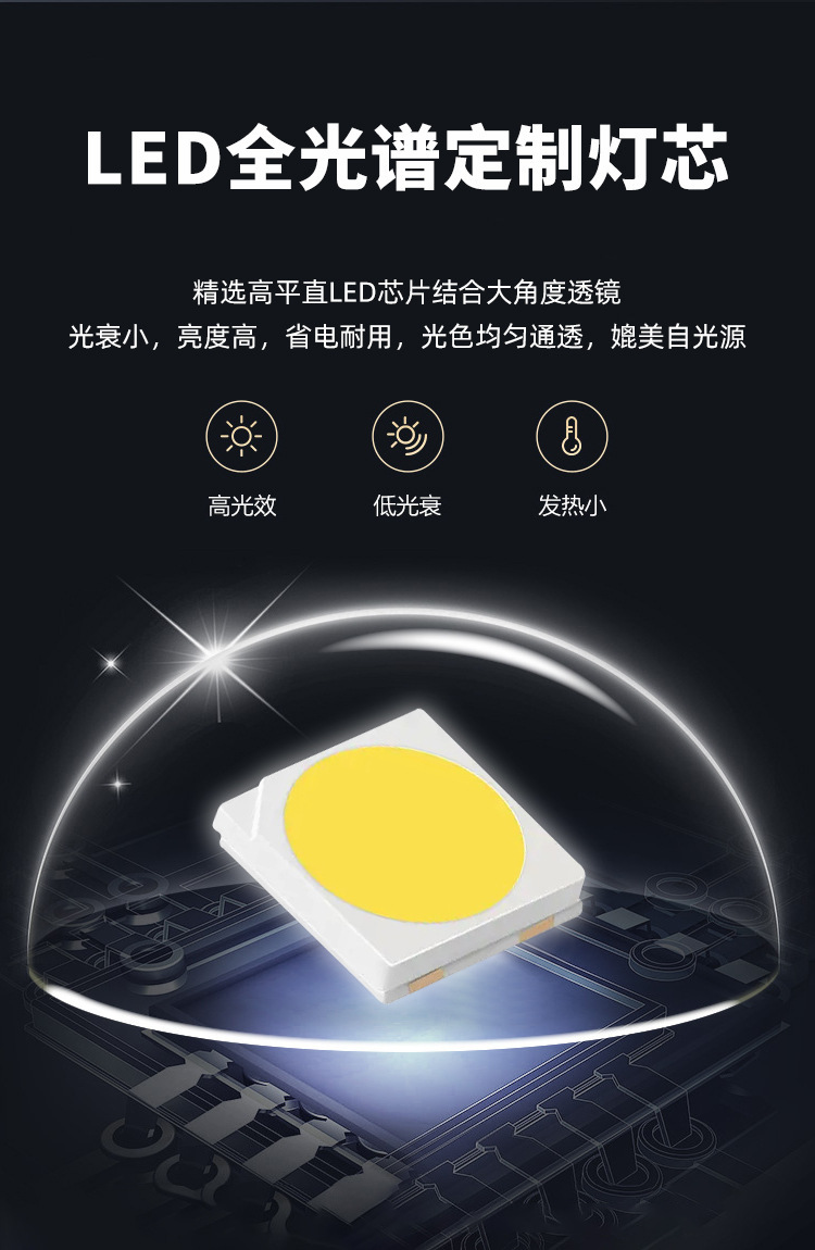 Special supplementary lighting lamps for greenhouse plants, indoor household vegetable, green plant, rose, orchid and flower growth lamps, imitation sunlight lamps pic 4