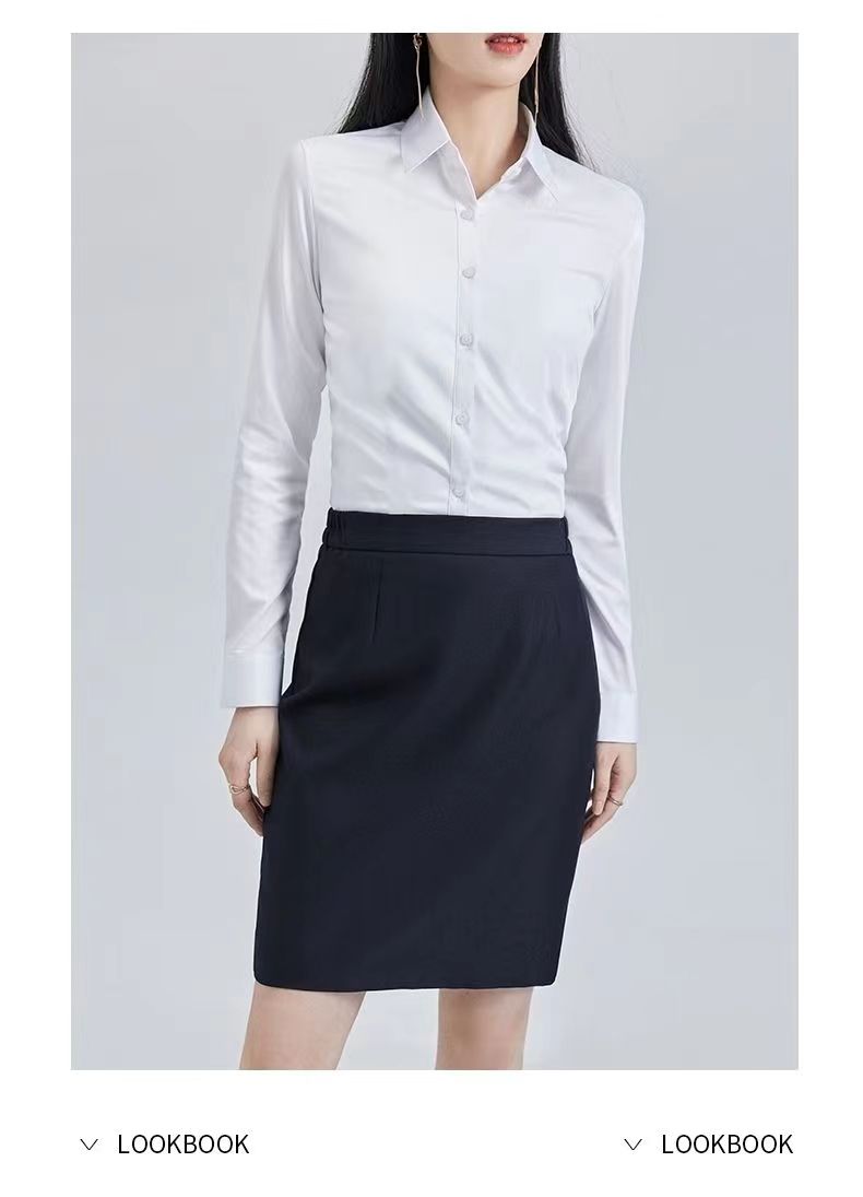 白色加绒衬衫女长袖秋冬加厚保暖职业装大码工装工作服百搭衬衣女详情7