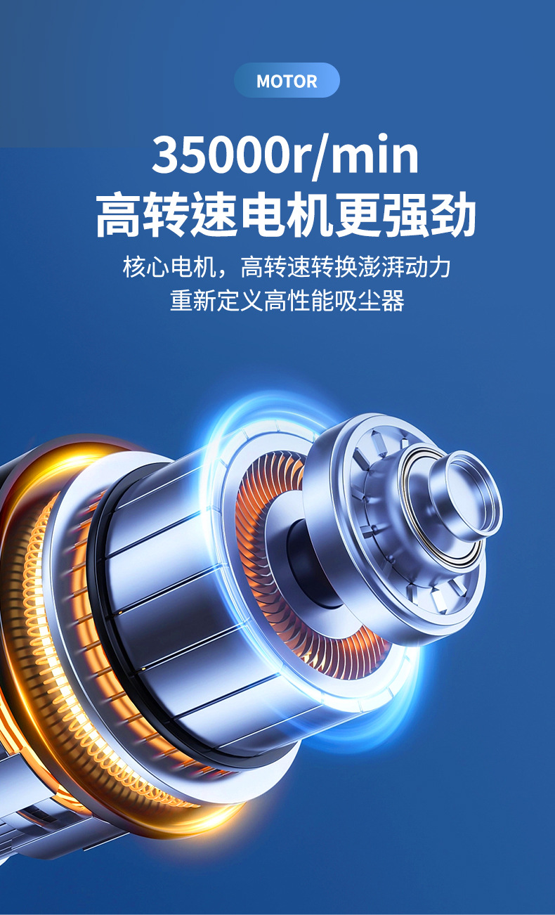 【定制】无线充电吸尘器便携式手持车载用强劲吸力大功率汽车无刷详情8