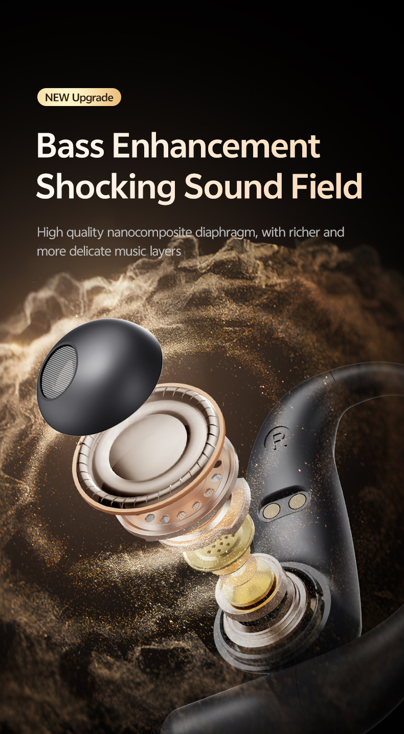 New product M129 Private mold OWS digital display non-in-ear Bluetooth headphones noise-cancelling wireless ear-hook smart headphones factory pic 8