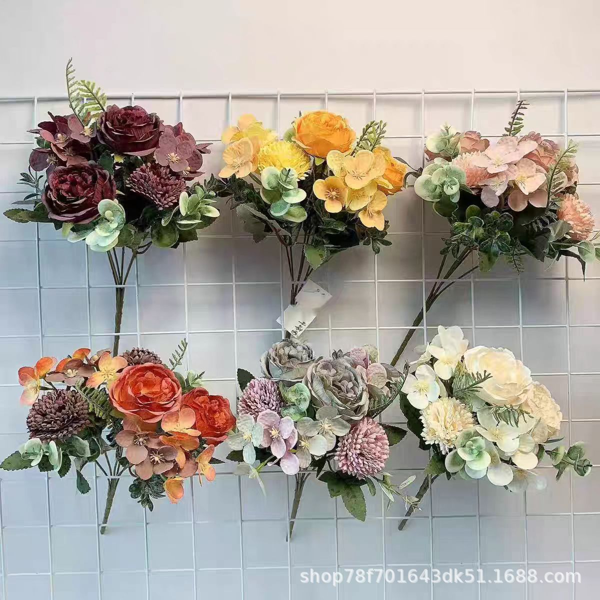 人造绢花仿真小花家居室内装饰婚庆小花把束小花茶语组合花详情1