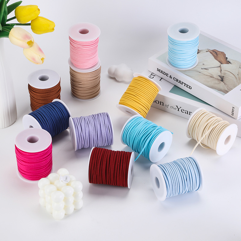 3mm韩国鹿皮绳麂皮绳绒绳挂件绳DIY手工编绳吊牌牛皮绳装饰皮绒绳详情7