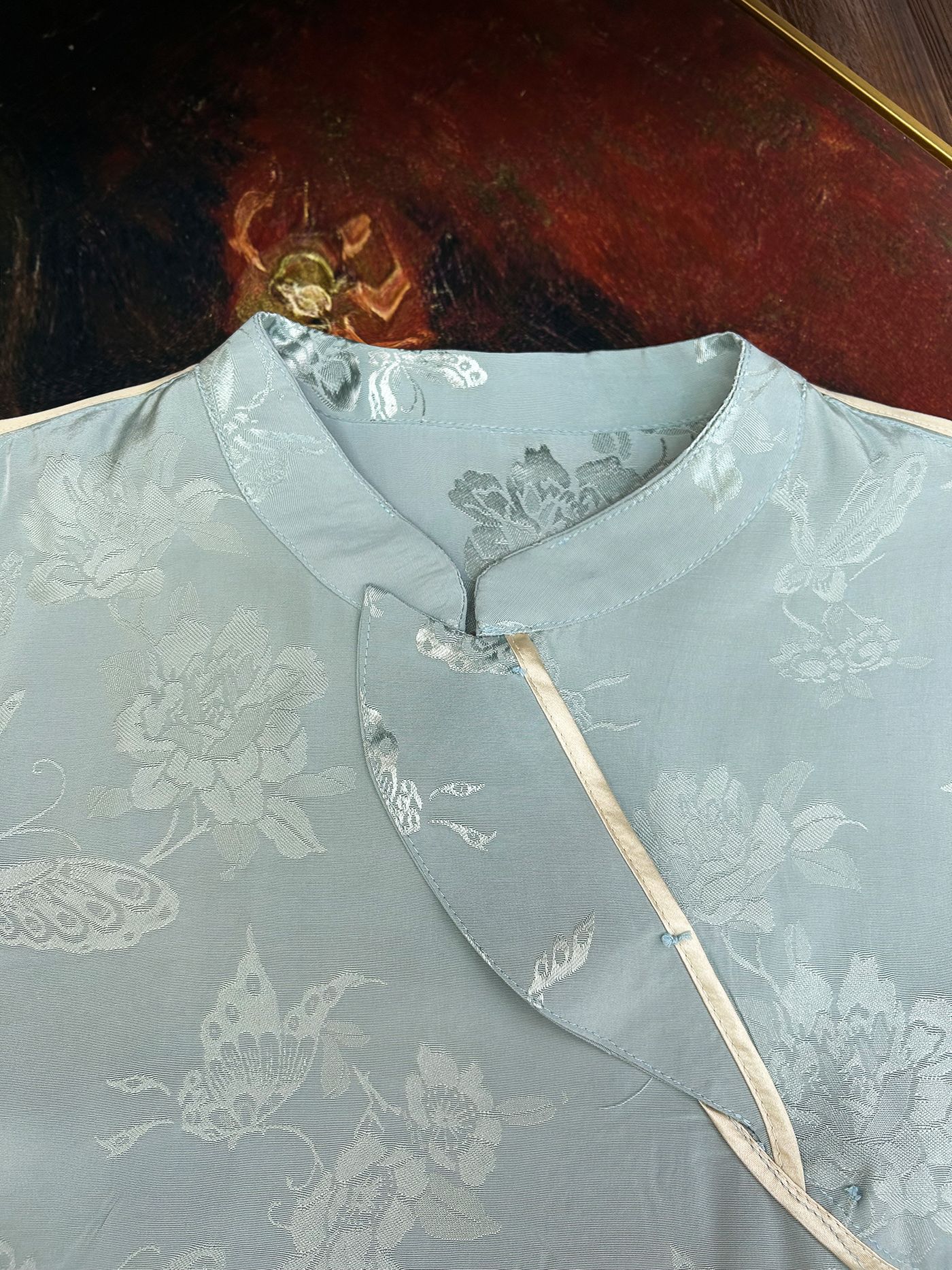 New Chinese-style improved cheongsam dress for summer 2025, a new traditional Chinese jacquard dress, elegant and noble mid-length dress for women pic 12