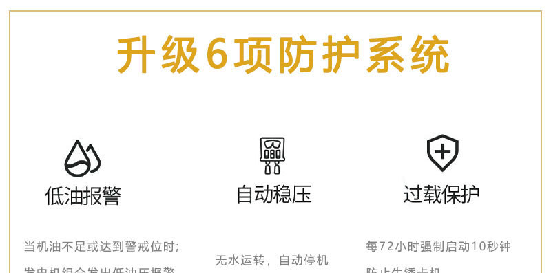 静音发电机组5kw小型家用ats单缸6 4KW千瓦移动三相380交流详情6