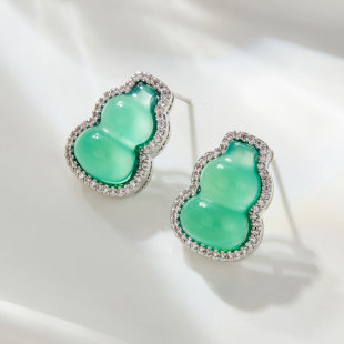 Лёгкое высокомерие, красное агановое ухо, медно-легированное золото, покрытое медным цирконитом s925 серебряной иглой для ушей pic 4