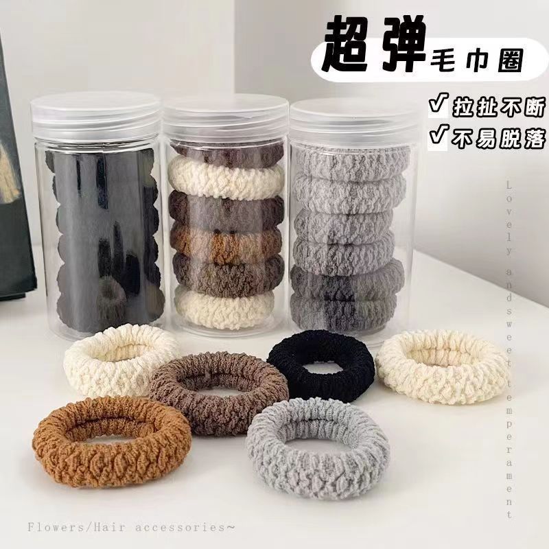 升级版加宽加厚发圈皮筋女提花纹路高弹力耐用头绳时尚马尾发绳详情3