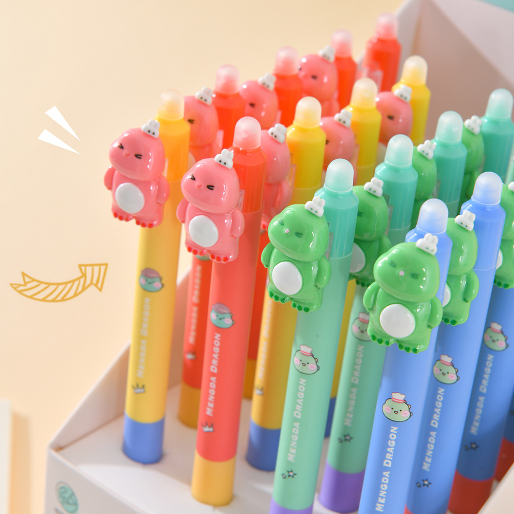 Chenxi Fun Dinosaur Gel Pen Black Pen Blue Erasable Pen ST Pen Tip 0.5mm Creative Student Exercise Pen pic 5